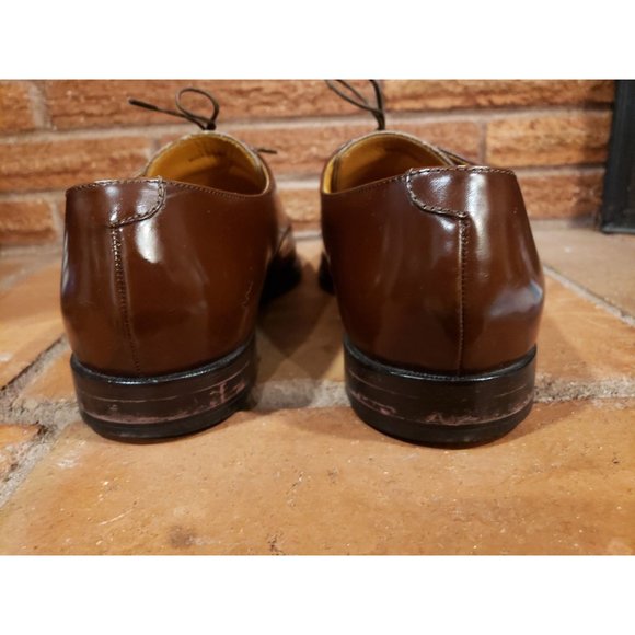 Cole Haan mens brown leather cap toe oxford dress shoes. Size 11 main image 9